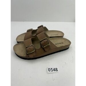 Rialto Granjola Double Strap Slide Sandals Mens 9 Brown